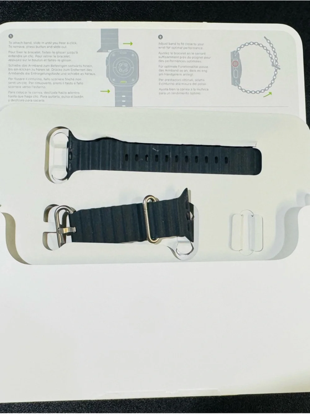 Apple Black Silicone Watch Band with Gold Hardware